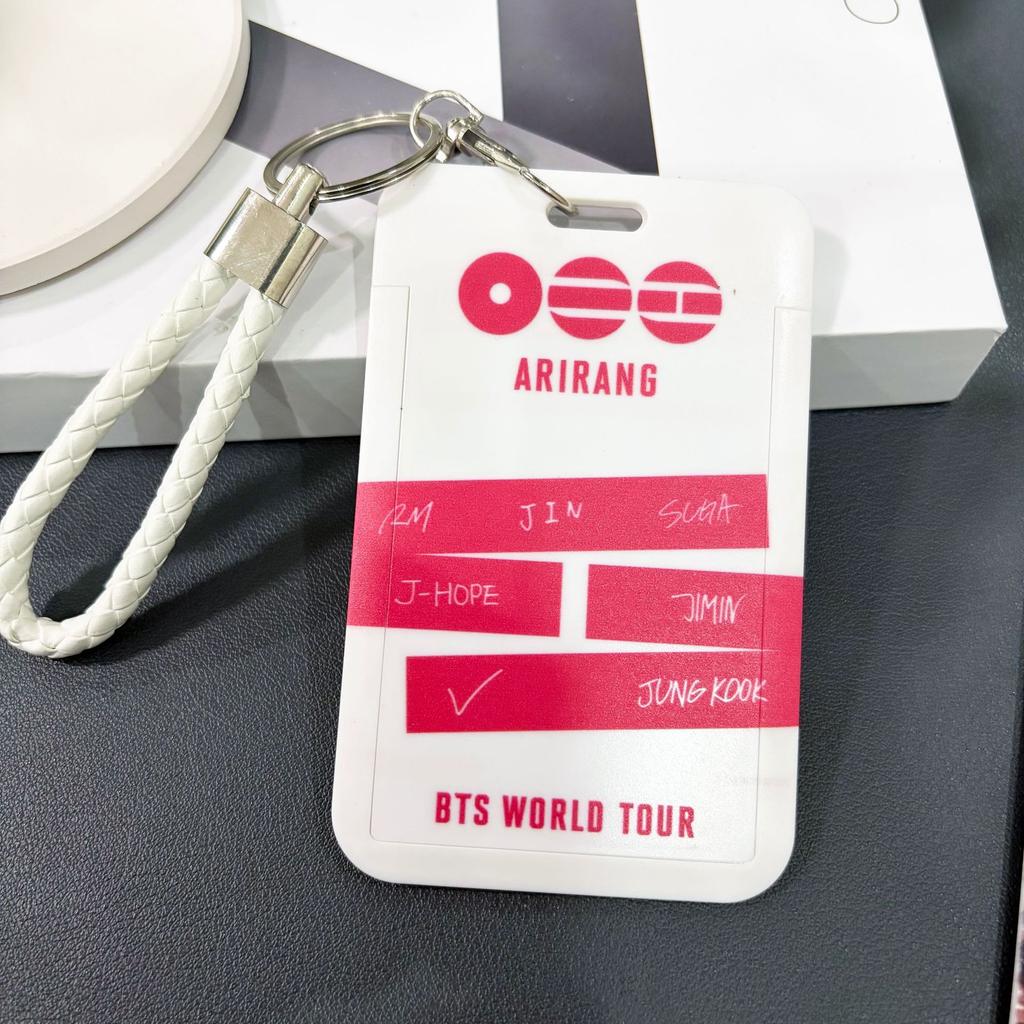 BTS Arirang Weltreise Kartenhalter mit geflochtenem Lanyard, Bangtan Boys Kpop Ausweisetui, ARMY Fans Sammlerstück