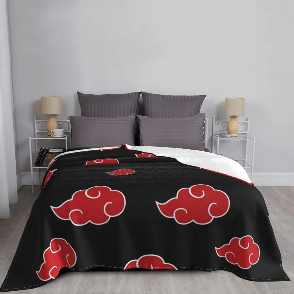 Schwarze und Rote Wolke Überwurfdecke Dekorative Bettdecken Sofadecke Luxuriöse Dicke Decke