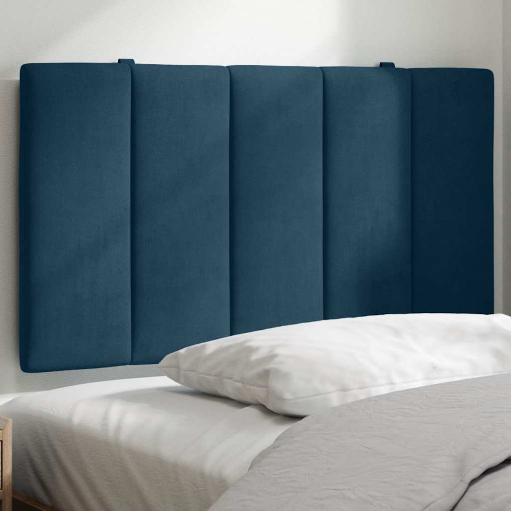 Vidaxl Headboard Pillow, Blue, 90 Cm, Velvety