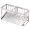 SUGGEST Sponge Rack with Water Flowing Diagonal Tray Stainless Steel with Dividers Sponge Holder Sponge Rack Detergent Rack Sponge Holder Kitchen Sink