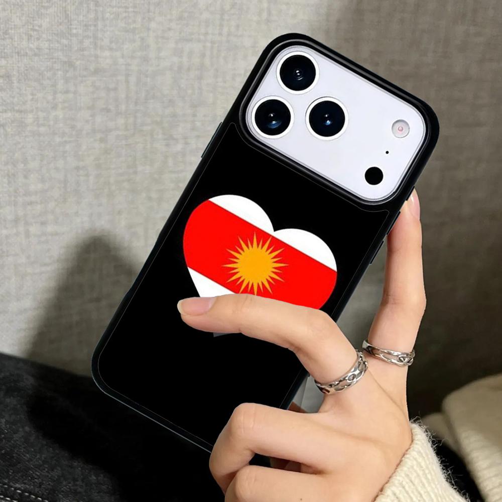 Capa Case for iPhone 17 Air 16 Pro Max 15 Plus 11 13 Mini 14 12 Back Phone Cover Yazidis Flag