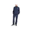 Adidas Striped Stand Collar Zipper Long Sleeve Elastic Waist Cuffed Casual Sports Suit Men suits Navy-Blue IY6656