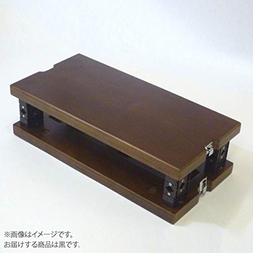Itomasa Black Piano Bench with Wooden Footrest
