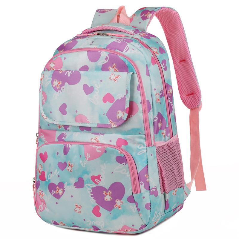 

Anti Student Schoolbag Splashing Water Wear Resistant Fashionable Backpack Cute зелений