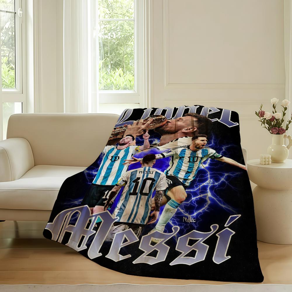 

Football player M-MessiS Blanket For Sofa Office Bed Plane Travel Sleep Read Relax Camping Soft And Warm 30x40in