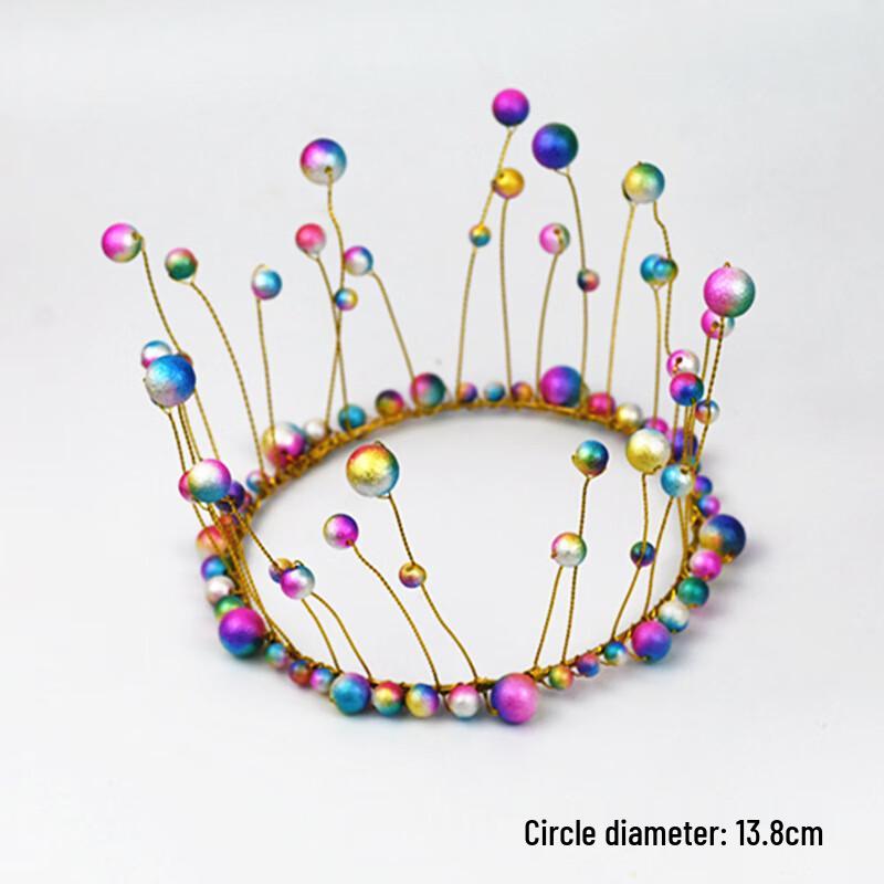 ZISIZ Pearl Crown Cake Topper Set