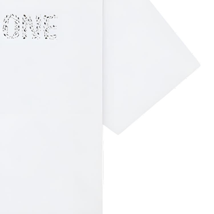 We11done Summer Rhinestone Logo Short Sleeve T-Shirt Unisex Tops White WD-TT1-26-754-U-WH