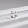 Cute Cat Paw Stud Earrings Double Sided Animal Paw Helix Cartilage Tragus Lobe Piercing Jewelry For Women Girls
