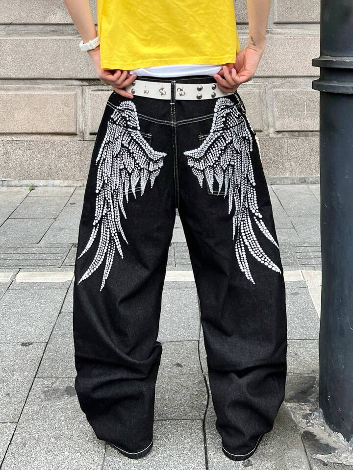 European and American angel wing printed