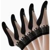 Ultra-thin Transparent Crystal Silk Socks Women Fashion Summer Harajuku Crew Socks Retro Flower Streetwear Elastic Long Socks