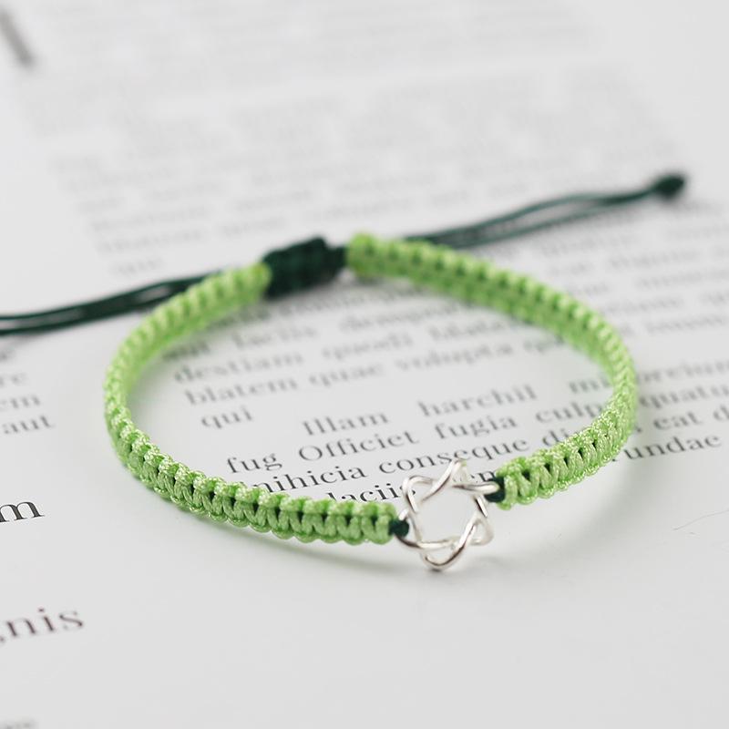 Original Handmade S925 Sterling Silver Six-Pointed Star Guardian Bracelet for Women