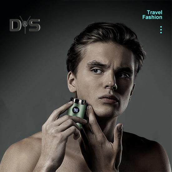Mini Portable Electric Shaver Waterproof Fast Charging Digital Battery Display USB Rechargeable Sharp Blade Wet/Dry Use Pocket Size Electric Razor