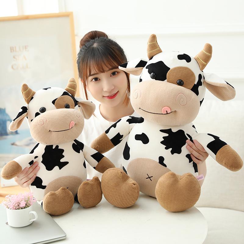 Plush Cow Toy Adorable Cattle Plush Stuffed Animals Cattle Gentle Doll Playthings Birth Date Present Great for Daily Use
