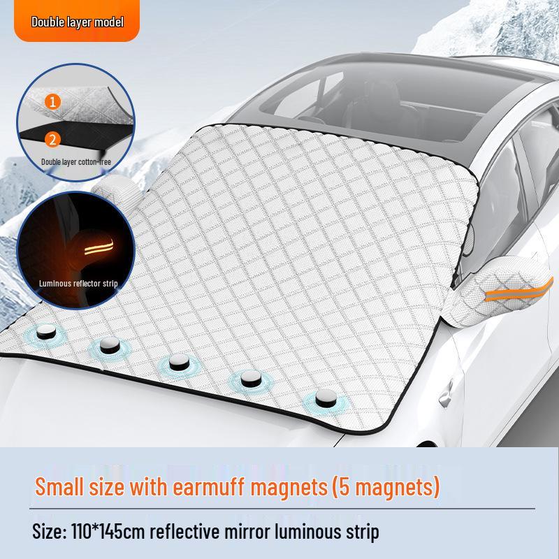 Magnetic Car Windshield Snow & Frost Cover Sunshade - Anti-Freeze Protection