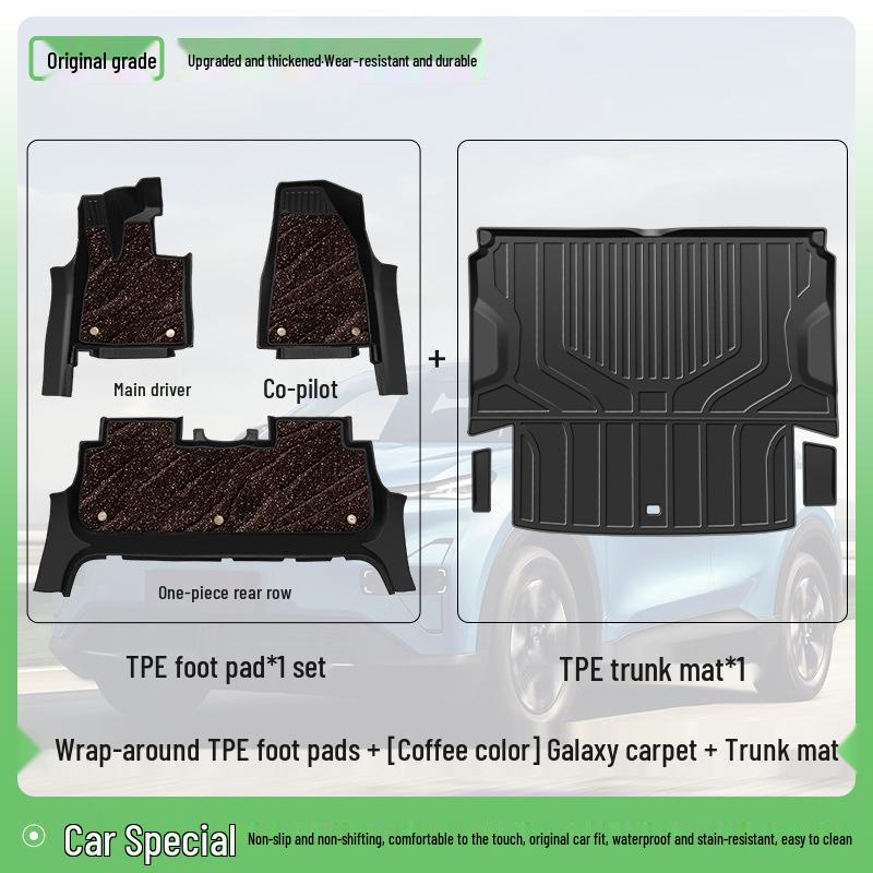 Changan New Deep Blue S05 TPE Floor Mats - Compatible with 26 Models, Full Coverage Car Accessories.
