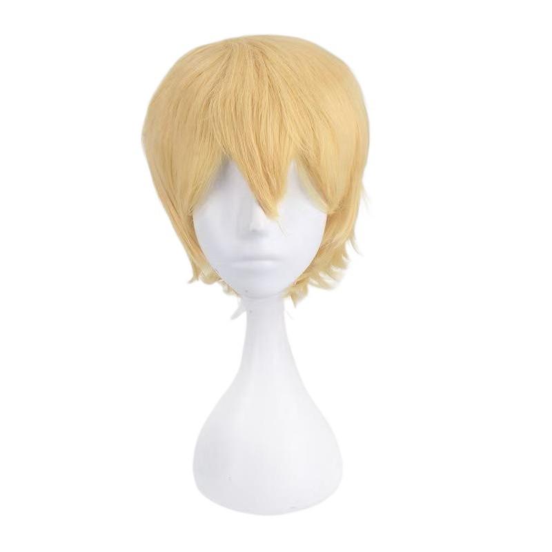Cos Short Black Cosplay Wig With High Temperature Silk For Anime Costumes