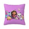 Gabby Cat Pandy Paws Pillowcase 45X45Cm/16X16Inch - Nordic Style Gabby Theme Square Cushion Cover For Home Decoration