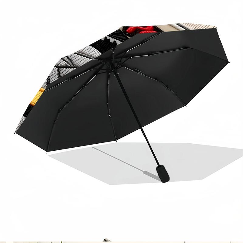 Batman Print Automatic Open Close Umbrella, Portable Foldable Umbrella, for Outdoor Commute Camping Trip, Ideal Birthday Gift