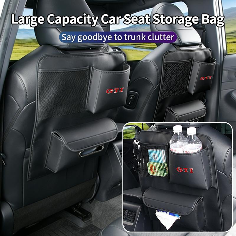 YNEPB1 Car Backseat Organizer Storage Bag Cup Holder Anti Kick Mat For Volkswagen VW GTI Passat Golf Tiguan Polo Scirocco Jetta