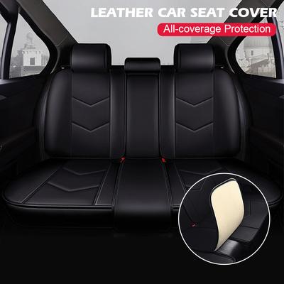 Coprisedile Auto Universale in Pelle PU Coprisedile Anteriore Coprisedile Posteriore Diviso per Panca Tutte le Stagioni Facile da Installare Protezione Sedile per Auto SUV