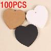 100 Stück/Los Mini Kraftpapier Herz Grußkarten Hochzeit Party Geschenkkarten Etiketten Leere Gepäckanhänger