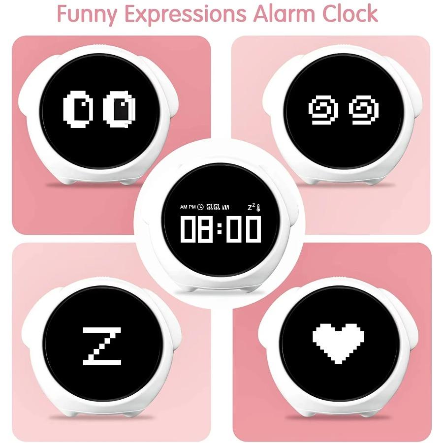 Child Alarm Clock Digital Emotion Table Clock WIth Light Cute Cartoon Alarm Clock For Kids