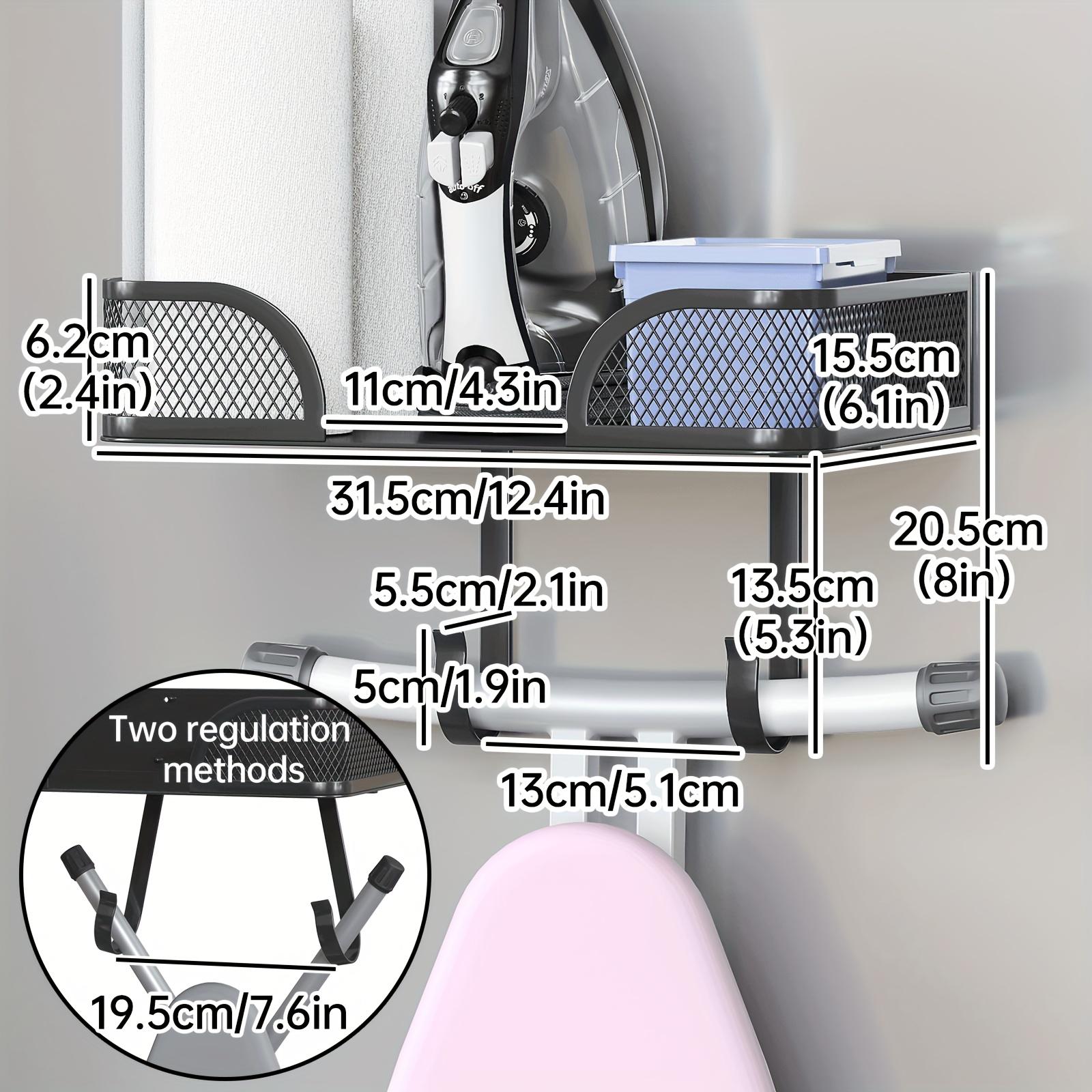 1pc Wall-Mounted Ironing Board Holder Wall Hanging Ironing Board Storage Rack Laundry Room Storage System чёрный