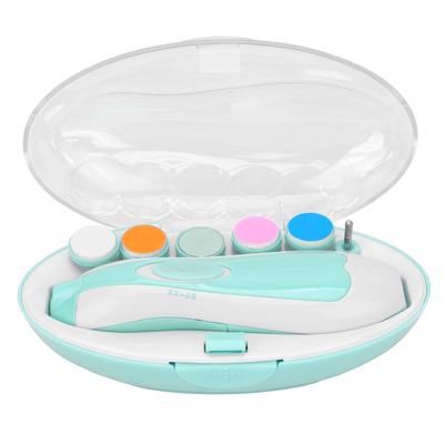 Baby Electric Nail Grinder Low Noise Manicure Care Portable Infants Nail File with 6 Grinding Head