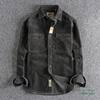 Men's Retro Corduroy Long Sleeve Shirt Jacket - Versatile and Thick for Winter