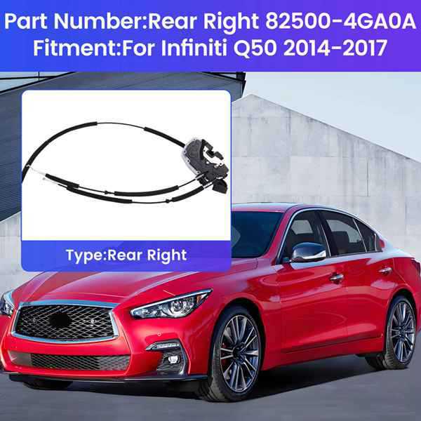 Rear Right Door Lock Actuator 825004GA0A for Infiniti 2014-2017 Models (Part 82500-4GA0A).