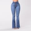 2025 Women's High-Waist Slim Flared Jeans - European and American Style