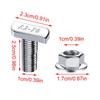 T-Slot Bolts Set Hammer Head Sliding Screw T-Slot Bolts Nuts Set Heavy-Duty Hardware Screw for Track System Automotive Roof Rack