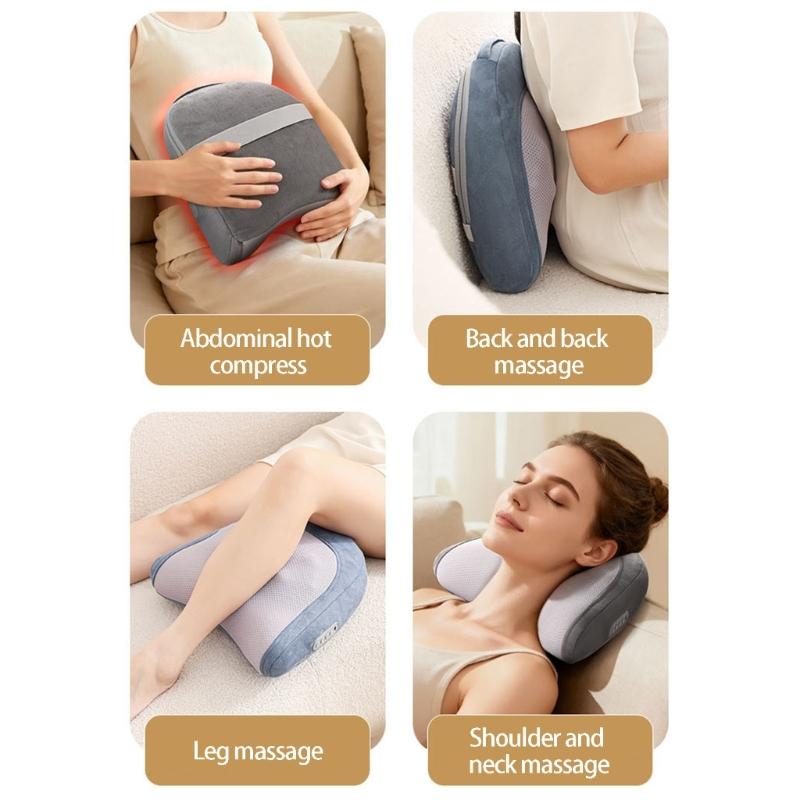 Massage Pillow,Neck and Back Massagers with Heat,Shiatsu Massage Pillow for Back,Shoulder Leg Foot Pains Stress Relax