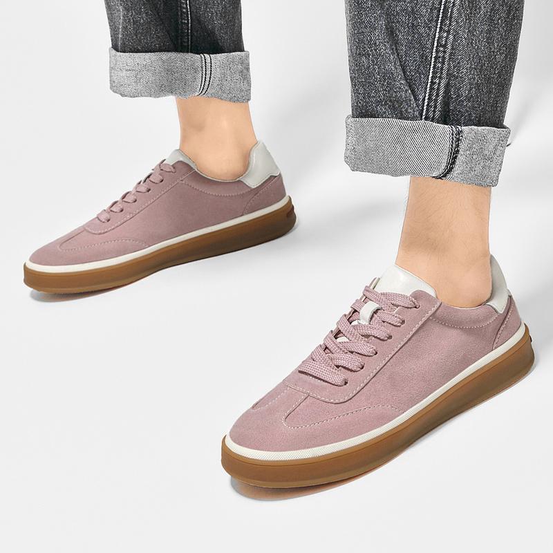 Fashion Retro Fashionable Comfortable Man Flat Walking Shoes Brand Split Leather Sports Shoes Quality Men Commuting Leather Casual Shoes