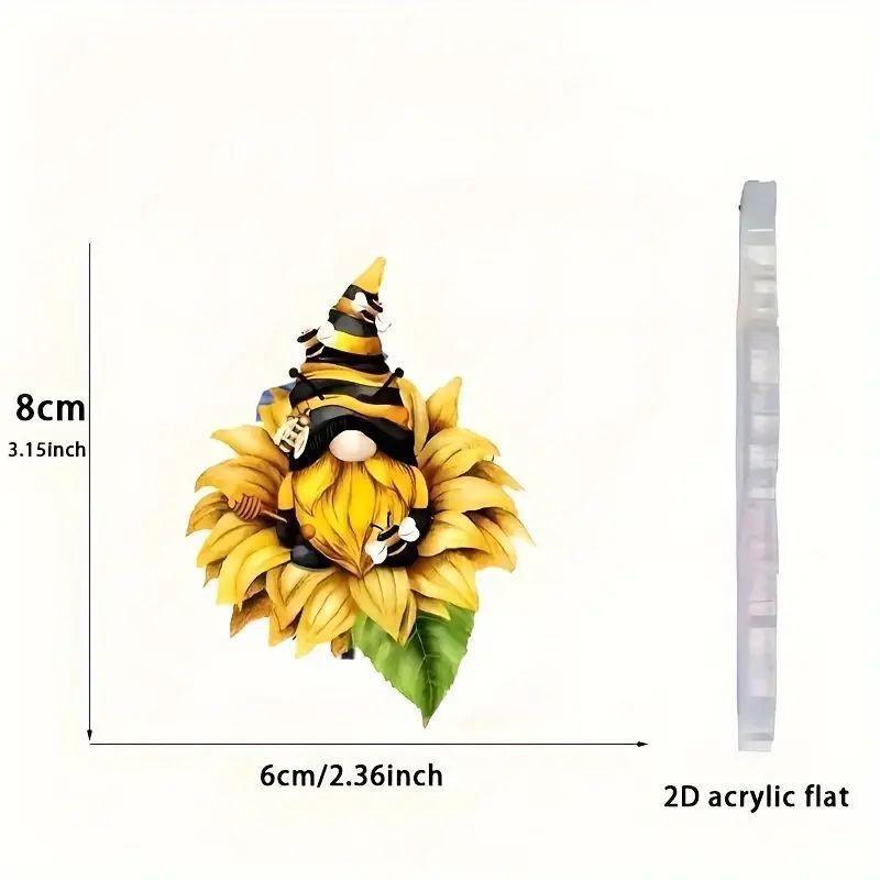 

Акриловый игривый гном-подсолнух, подвесной декор для автомобиля, чтобы украсить ваш автомобиль