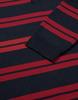 MMLG [Mmlg] Stripe Collar Knit (Navy)