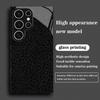 Black leopard print tempered glass phone case suitable for Samsung Galaxy S26 S25 S24 S23 S22 S21 S20 FE/Ultra/Plus anti drop