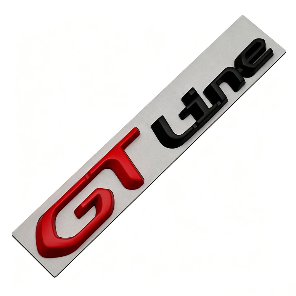 Samochód GT Line 3D Metal Chrom Cynk Stop Emblemat Odznaka Samochodowa Karoseria Błotnik Klejony Emblemat dla Peugeot GT RCZ 308 508 3008 5008