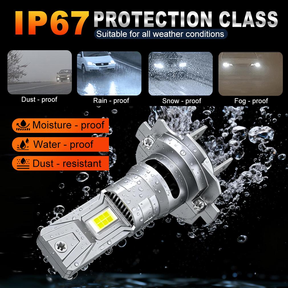 2Pcs 32000LM H7 LED Headlight Bulbs Mini Turbo H11 LED H4 H8 9005 HB3 9006 HB4 70W Car Fog Light Hi Lo Beam Headlamp Auto Plug&Play Lamp 6500K White