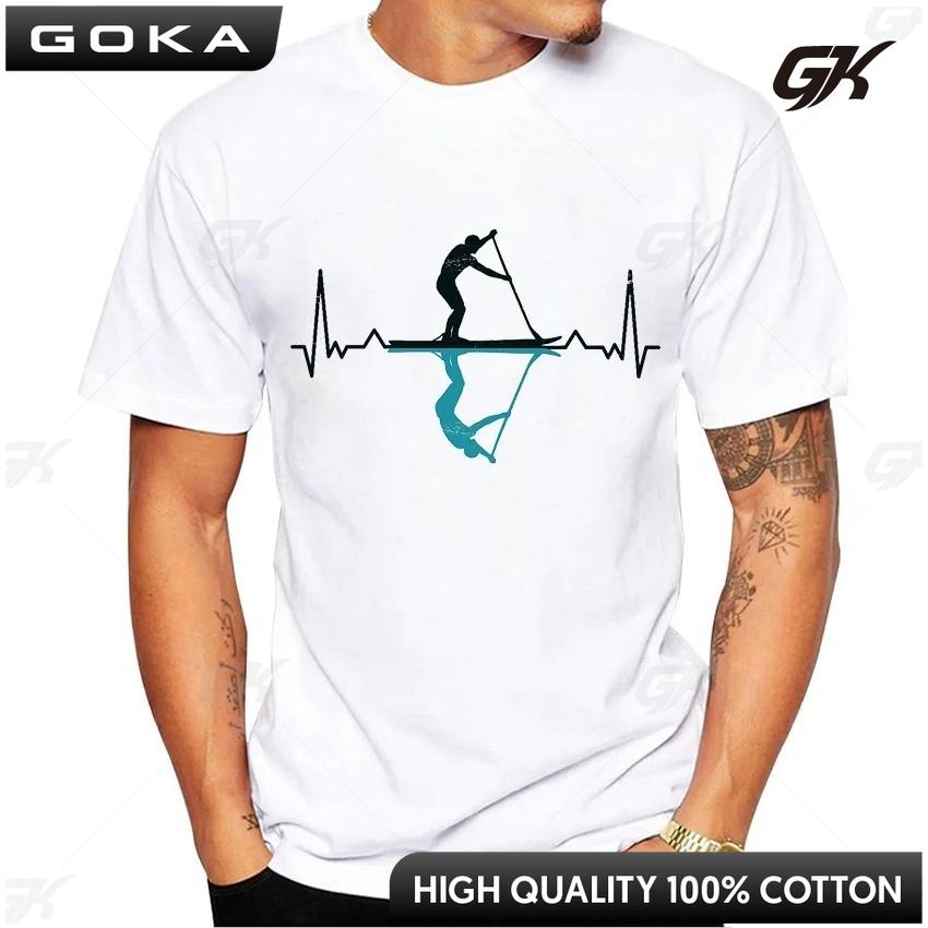 Relax Paddle Board SUP TShirt New Summer Men Short Sleeve Boy Tops Stand Up Paddle Sport Mans White Round Short Sleeved Tops