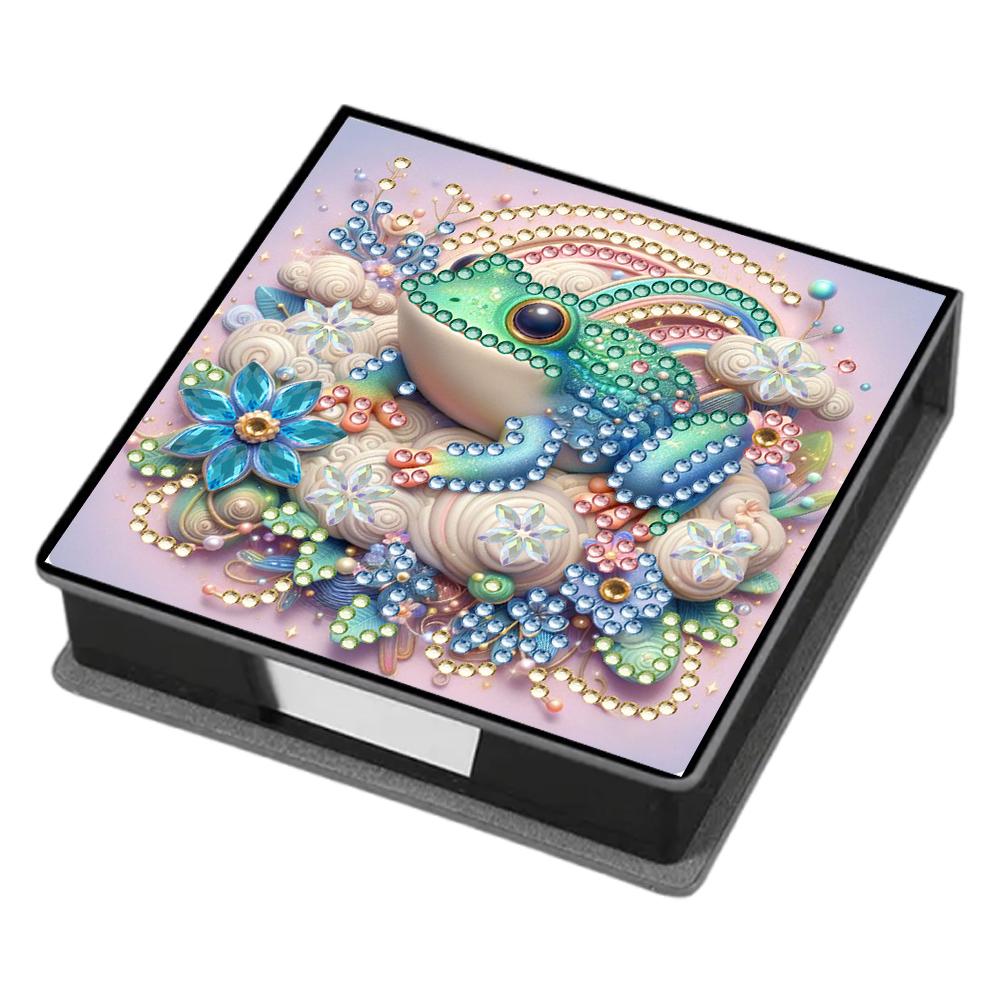 Leather 5D Diamond Painting Kit Note Box with 160 Sheets DIY Diamond Art Note Box for Home Office School Supplies