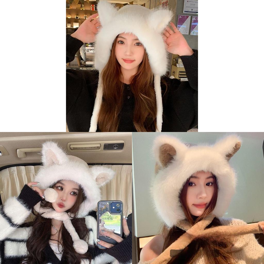 Adorable Bunny Ears Fleece Hat With Breathable Design For Cold Weather Use