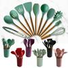 Kitchen Accessories Cooking Tools Silicone Kitchen Utensil Set of 11 Pieces with Storage Bucket Color Box