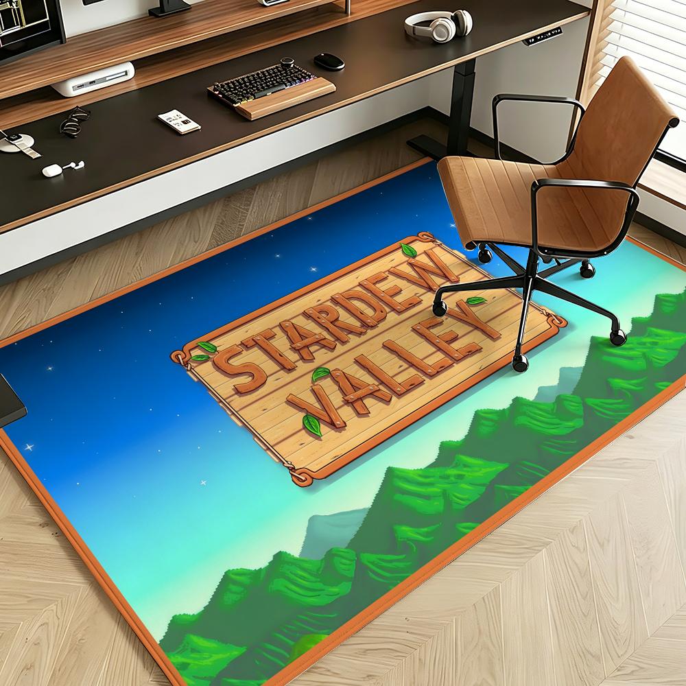 Game S-Stardew V-Valley Floor Mat Soft Flannel Entrance Door Mat Non Slip Absorbent Bathroom Bedroom Floor Rug