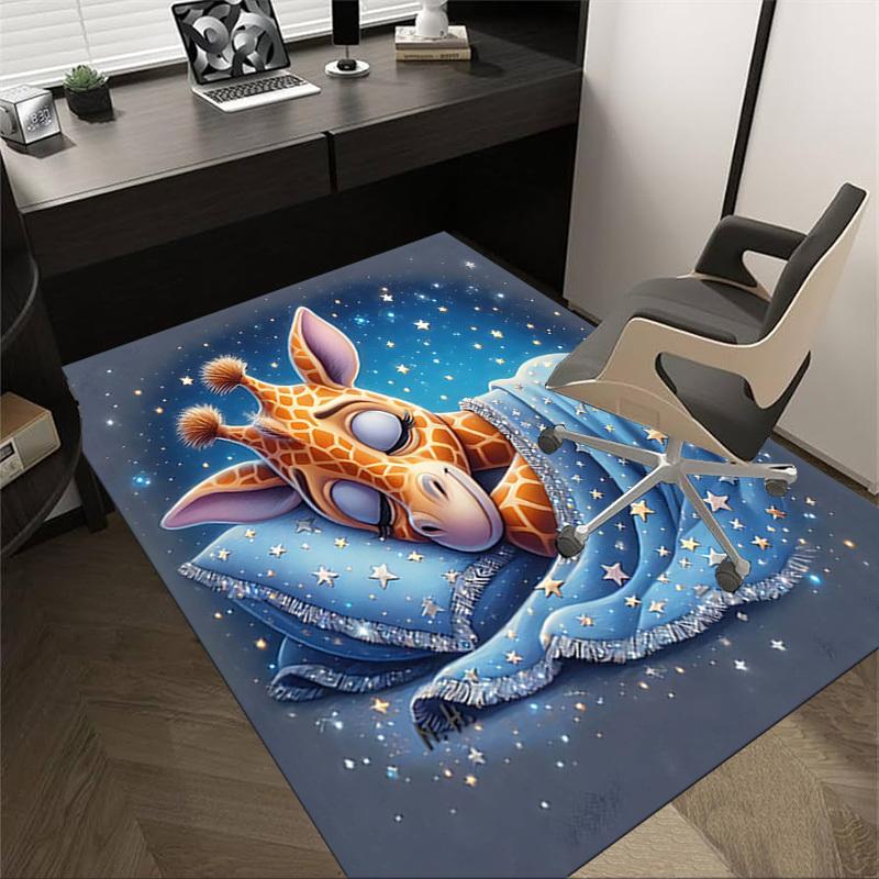 1PC Giraffe Starry Non-Slip Floor carpet, suitable for Office, bedroomand playrooms. It can also be used as a sofa footrest cover-T84