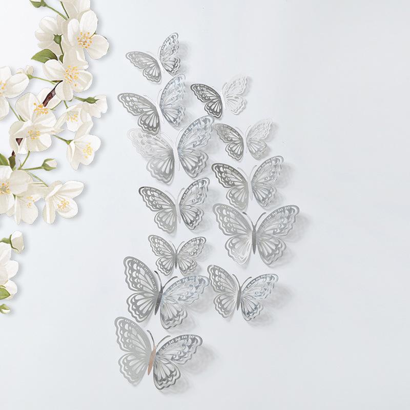 3D Butterfly Wall Stickers - High-End Single-Layer PVC Home Decoration Accessories