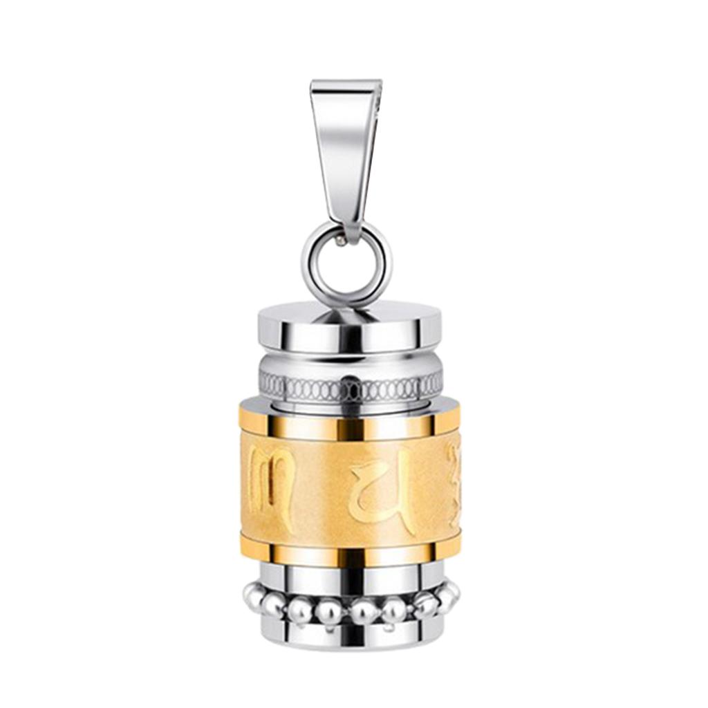 Retro Titanium Steel Buddhism Shurangama Mantra Pendant for Necklace Earring