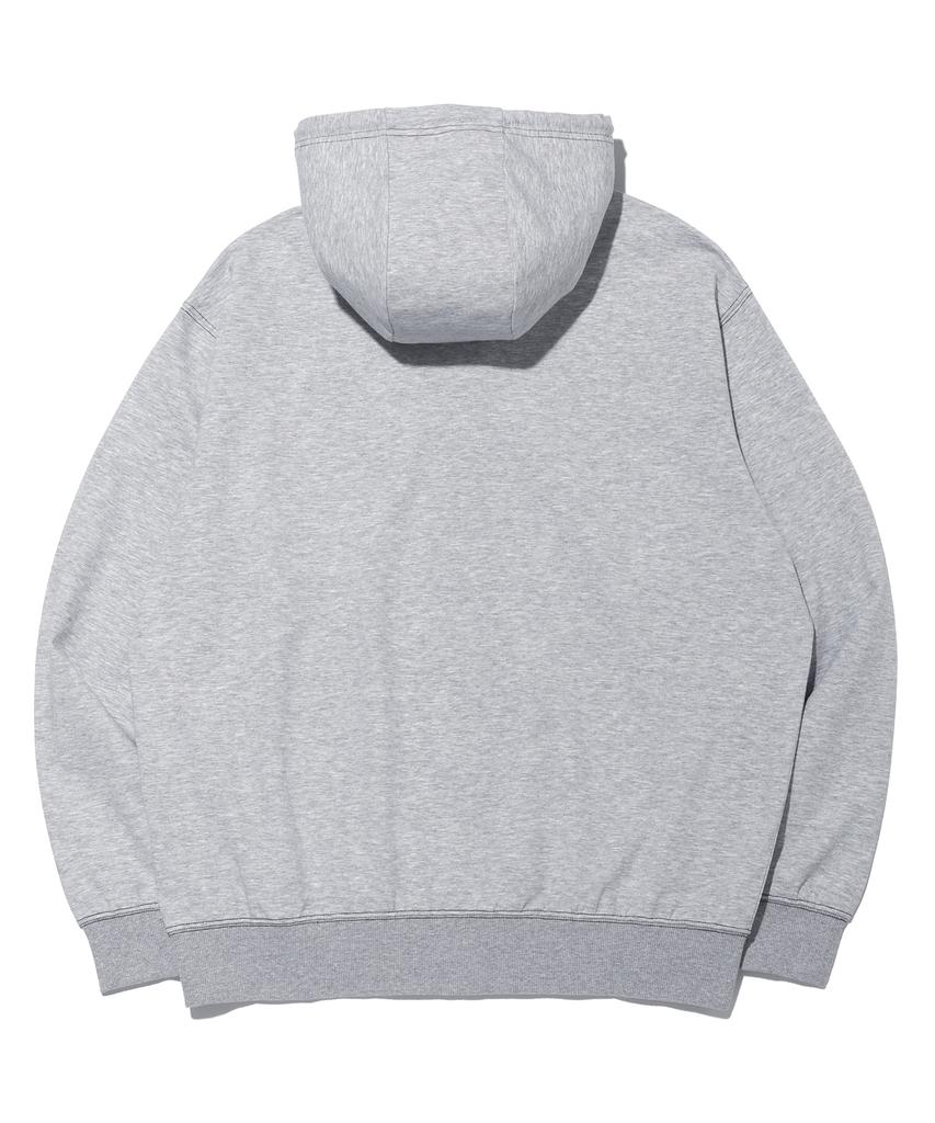 Pendulum Arch Logo Stitch Contrast Zip-Up Hoodie Lq7Tu429_Melange Grey