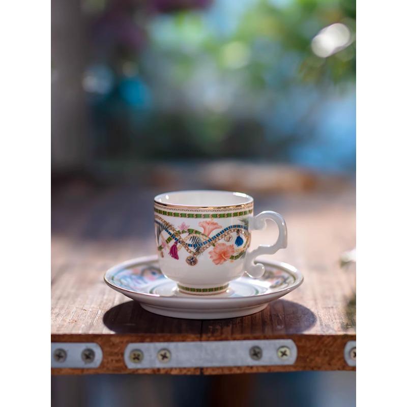 Italian Espresso Cup, Small Coffee Cup, Extra Strong Espresso, Single Product Ceramic, Small Capacity, Small Size, Mini Cup and Plate, Compact