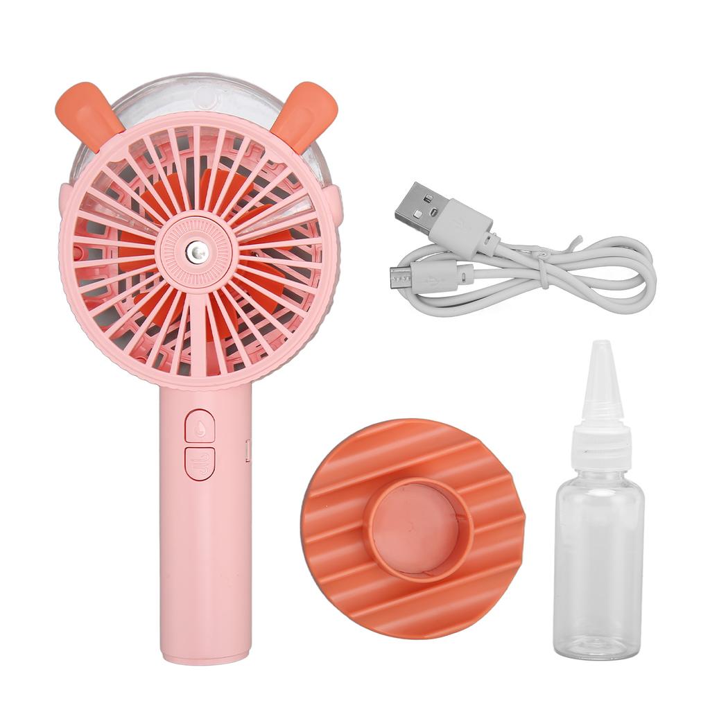Handheld Fan Automatic Spraying USB Charging Humanized Grille Design Low Noise 3 Speed Portable Fan
